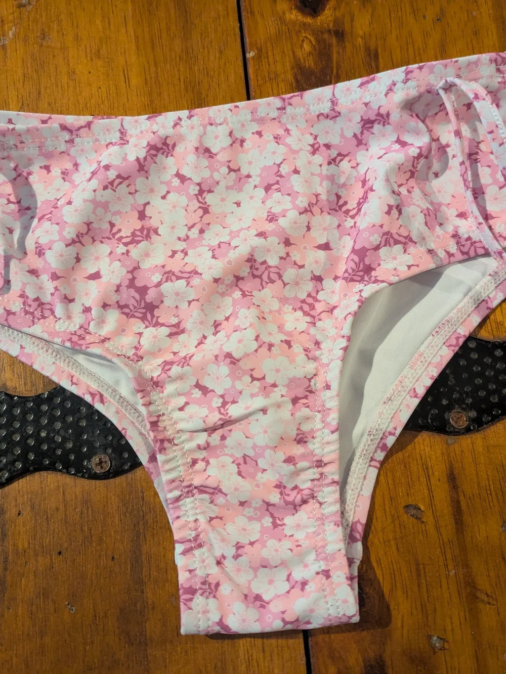 SweetHoney Pink Floral Girls' Swim Bikini Top